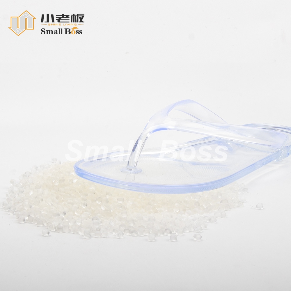 Compuesto de PVC blando transparente para correas de chanclas y zapatillas