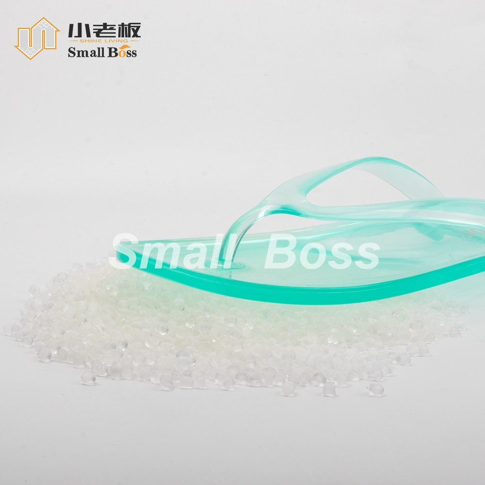 PVC软质高通明低气味拖鞋料 通明人字拖鞋专用料