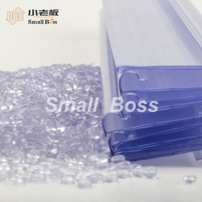 PVC硬质通明专用料 高通明PVC超市价目条专用颗粒